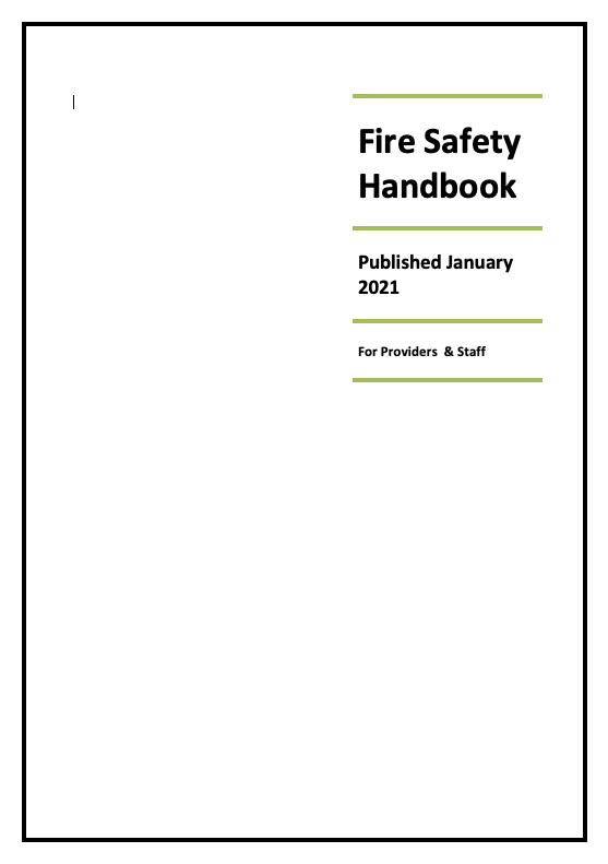 Fire safety Handbook for Providers